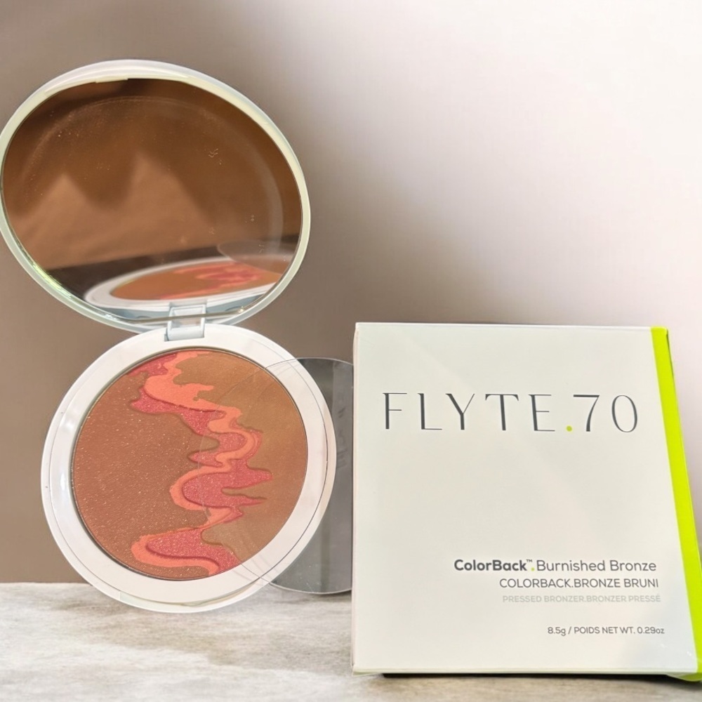 FLYTE. 70 Color Back Burnished Bronze Facial Blush Powder makeup Vegan NIP